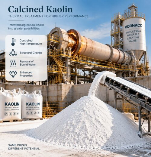 Calcined Kaolin vs Raw Kaolin: Differences and Applications 2 Calcined kaolin production through thermal treatment