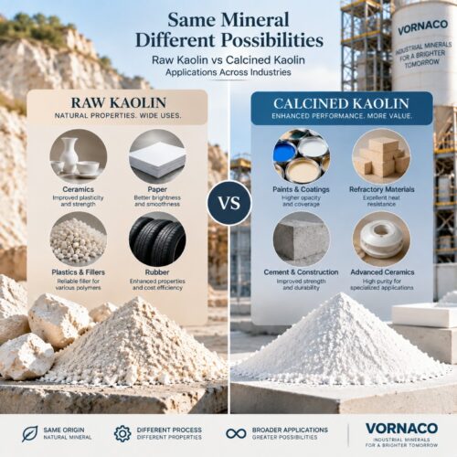 Calcined Kaolin vs Raw Kaolin: Differences and Applications 3 Industrial applications of raw and calcined kaolin