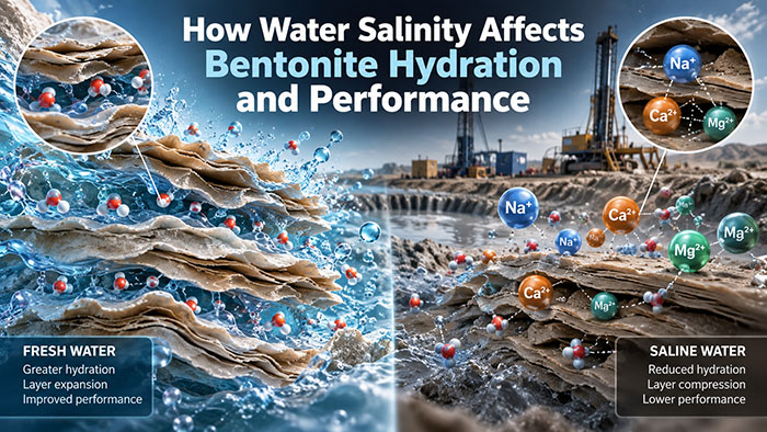 How Water Salinity Affects Bentonite Hydration and Performance
